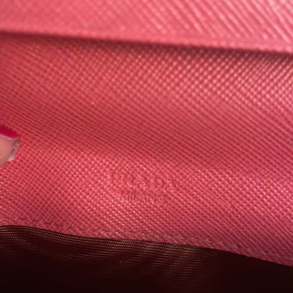 Prada Long Wallet Ribbon Pink Safiano Leather 7.5โx3.75โ GUC - Picture 5 of 7